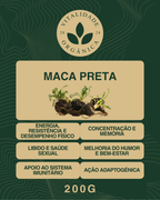 Maca Preta 200g - Vitalidade Orgânica