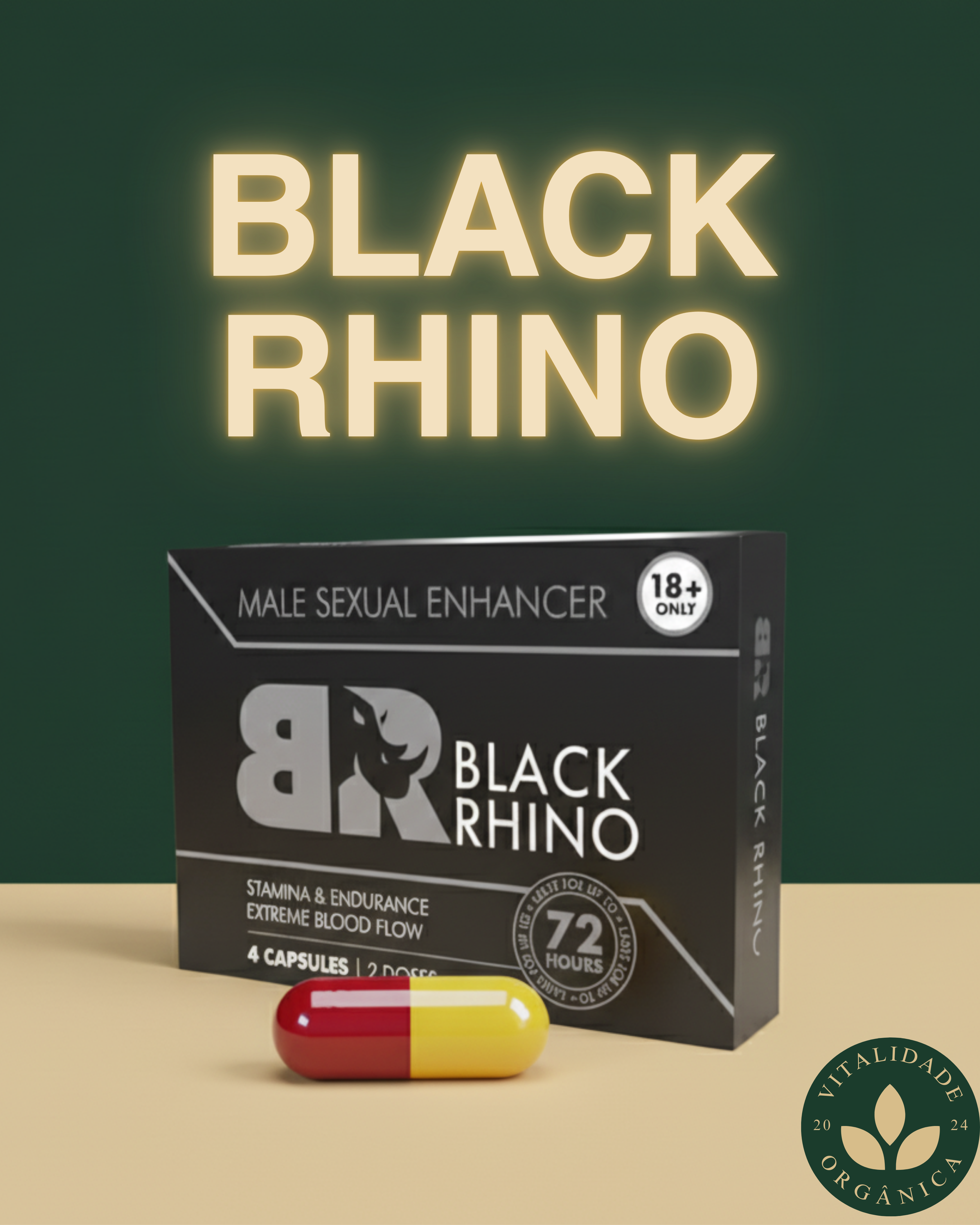 Black Rhino 4 Cápsulas