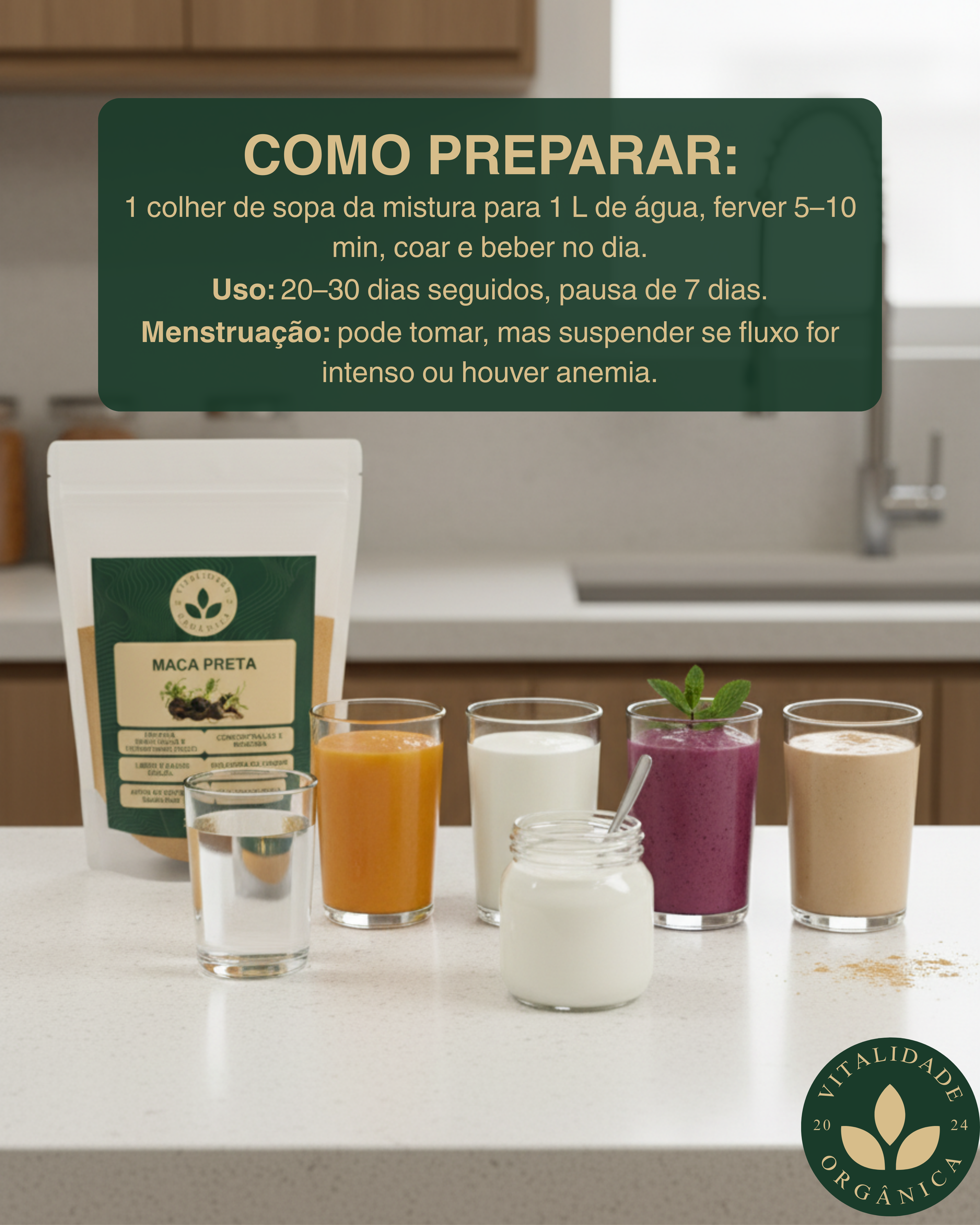 Maca Preta 200g - Vitalidade Orgânica
